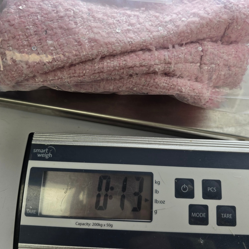 Fashion Nova Luxe Deanna Tweed Shorts Pink Pearl Button Sequin High Waist Small - Picture 9 of 9